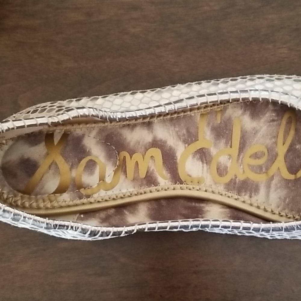 Sam Edelman Felicia Gold Metallic Ballet Flats - Picture 6 of 8